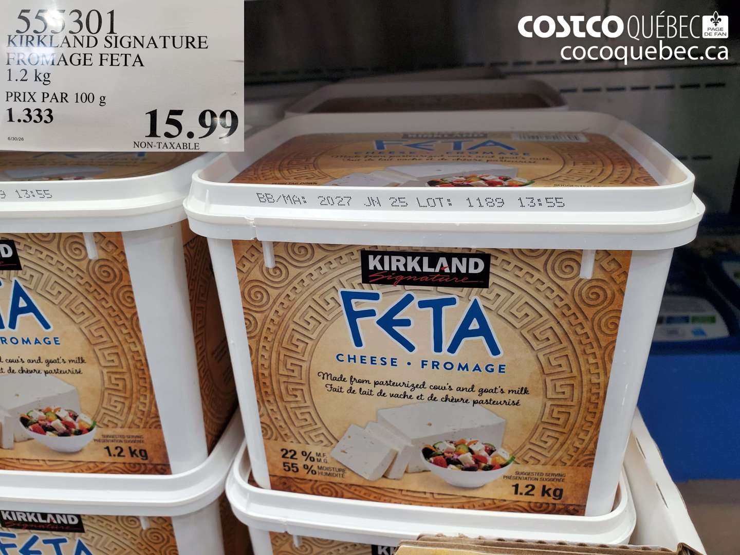553301 KIRKLAND SIGNATURE FROMAGE FETA 1.2 KG $15.99