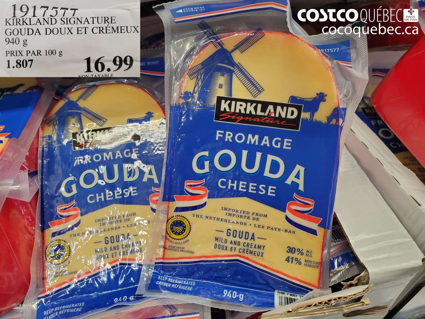 1917577 KIRKLAND SIGNATURE GOUDA DOUX ET CRÉMEUX 940 G $16.99