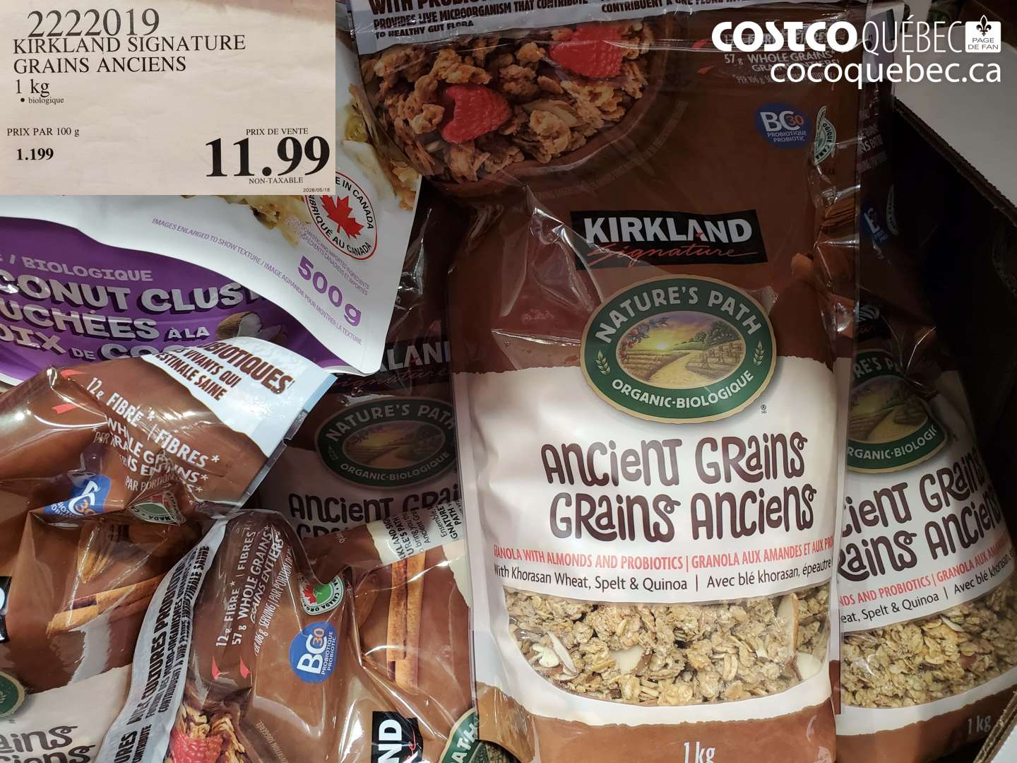 2222019 KIRKLAND SIGNATURE GRAINS ANCIENS 1 KG $11.99