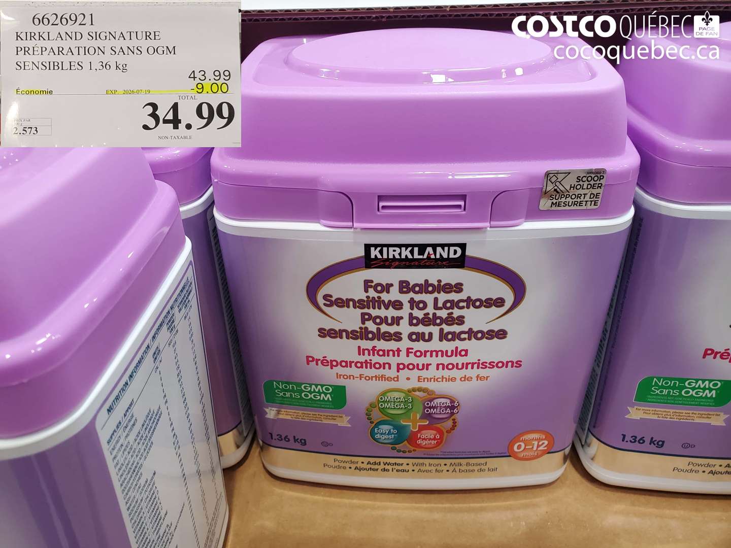 6626921 KIRKLAND SIGNATURE PRÉPARATION SANS OGM SENSIBLES 1.36 KG ($9.00 INSTANT SAVINGS EXPIRES ON 2026-07-19) $34.99