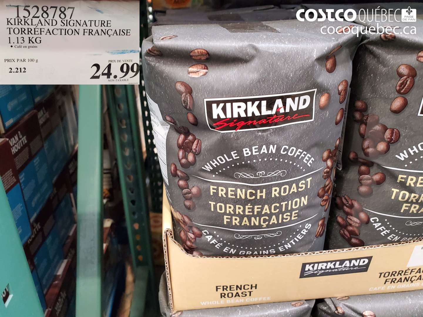 1528787 KIRKLAND SIGNATURE TORRÉFACTION FRANÇAISE 1.13 KG $24.99