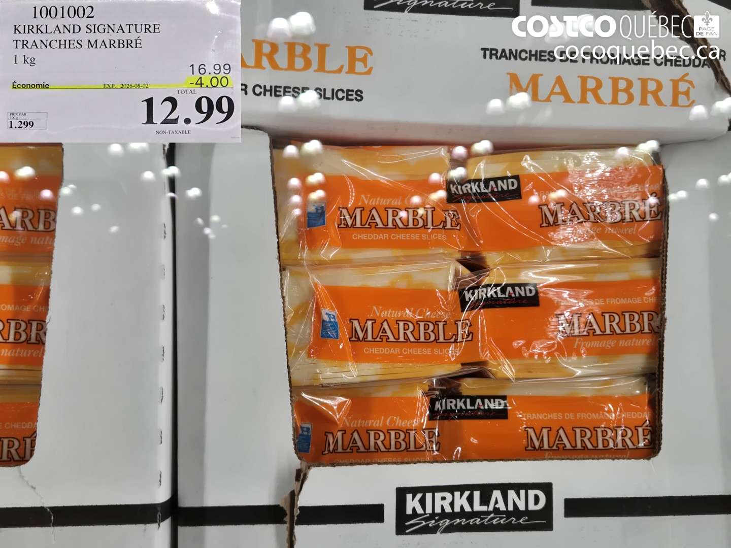 1001002 KIRKLAND SIGNATURE TRANCHES MARBRÉ ($4.00 INSTANT SAVINGS EXPIRES ON 2026-08-02) $12.99