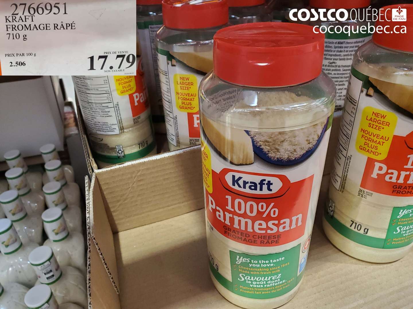 2766951 KRAFT FROMAGE RÂPÉ 710 G $17.79