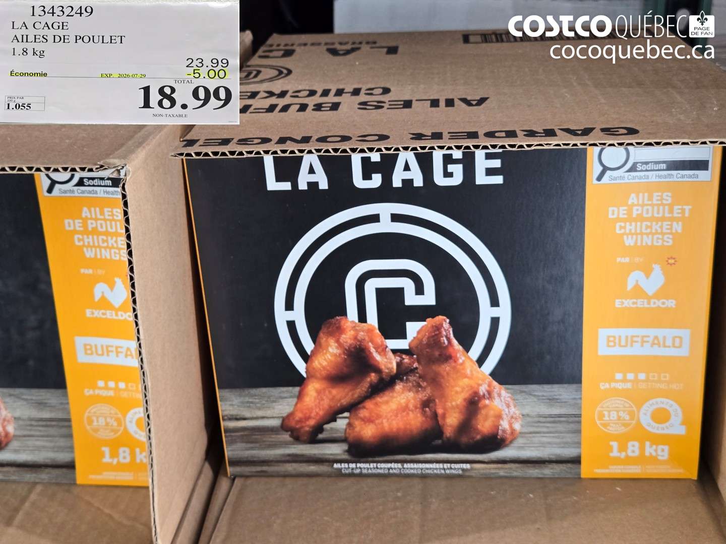 1343249 LA CAGE AILES DE POULET ($5.00 INSTANT SAVINGS EXPIRES ON 2026-07-29) $18.99