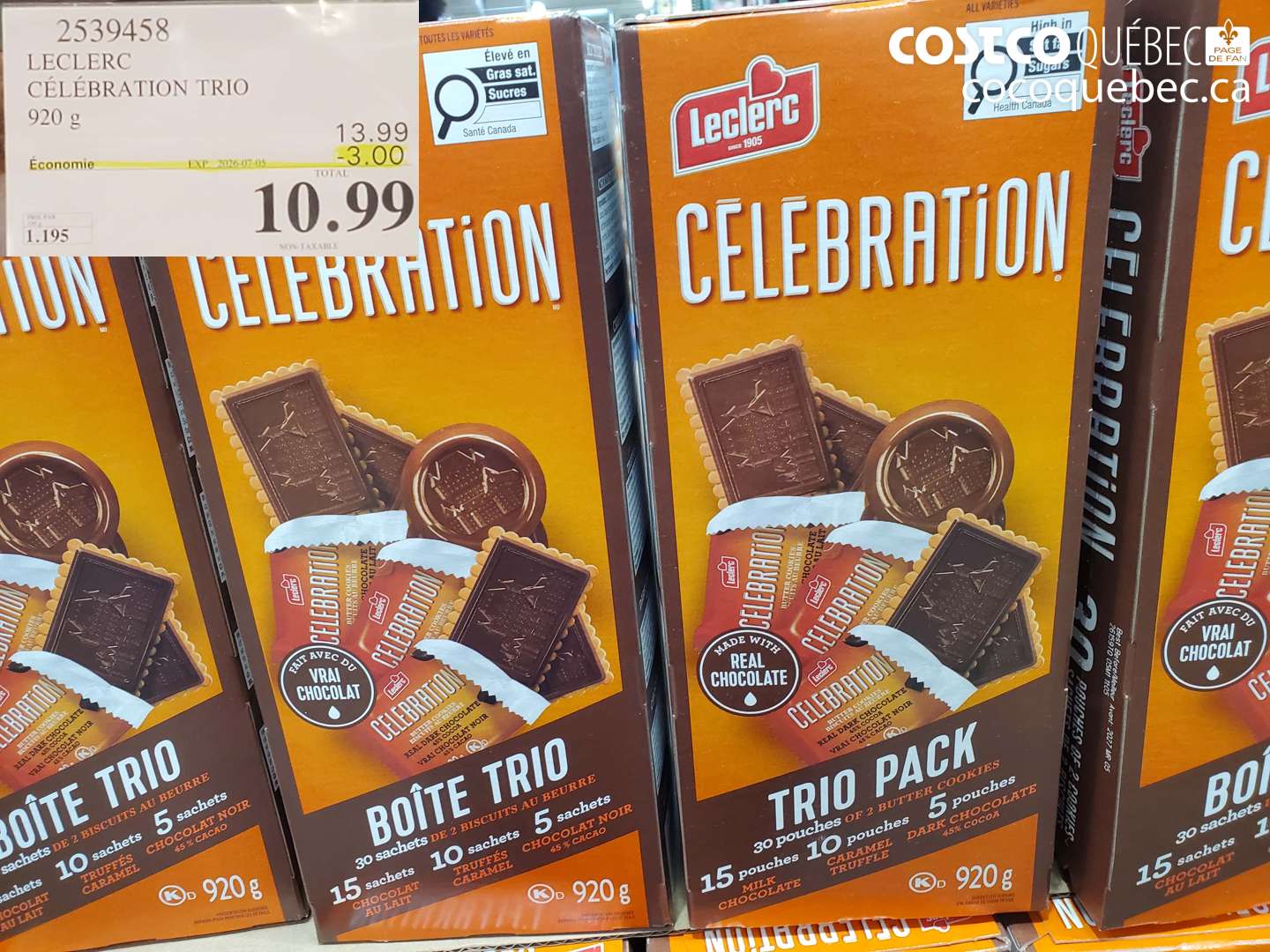 2539458 LECLERC CÉLÉBRATION TRIO 920 G ($3.00 INSTANT SAVINGS EXPIRES ON 2026-07-05) $10.99