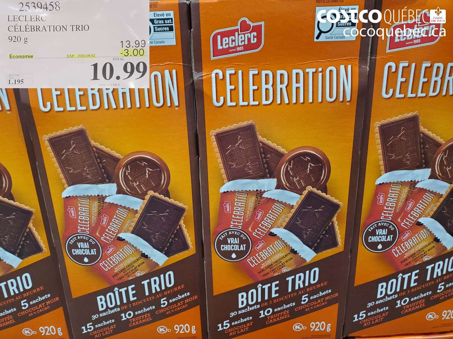 2539458 LECLERC CÉLÉBRATION TRIO 920 G ($3.00 INSTANT SAVINGS EXPIRES ON 2026-08-02) $10.99