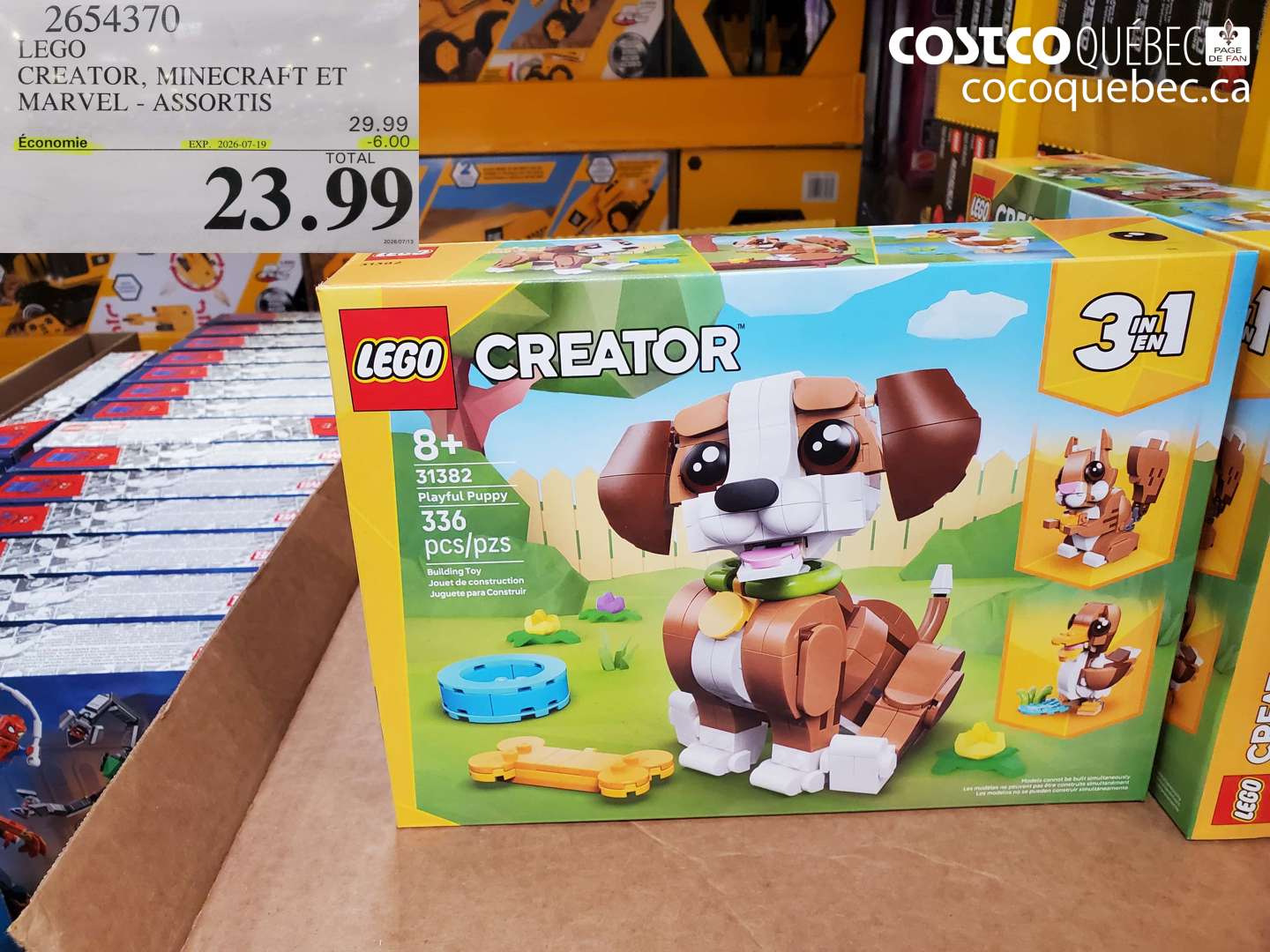 2654370 LEGO CREATOR, MINECRAFT ET MARVEL - ASSORTIS ($6.00 INSTANT SAVINGS EXPIRES ON 2026-07-19) $23.99