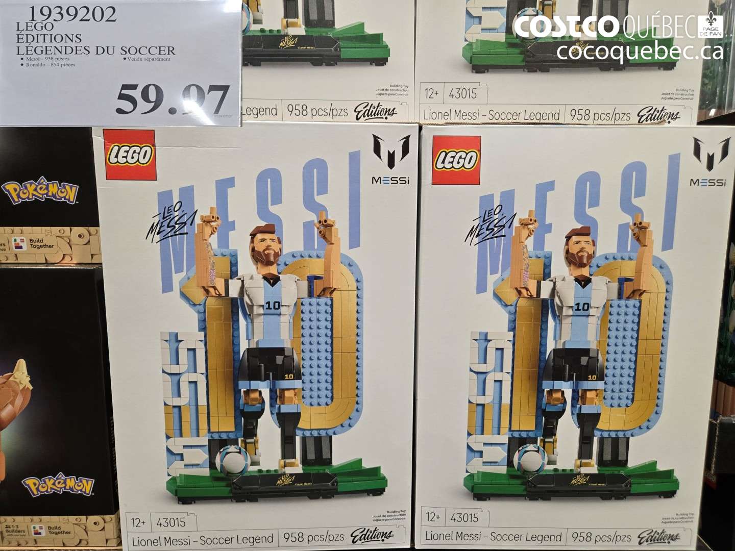 1939202 LEGO ÉDITIONS LÉGENDES DU SOCCER $59.97