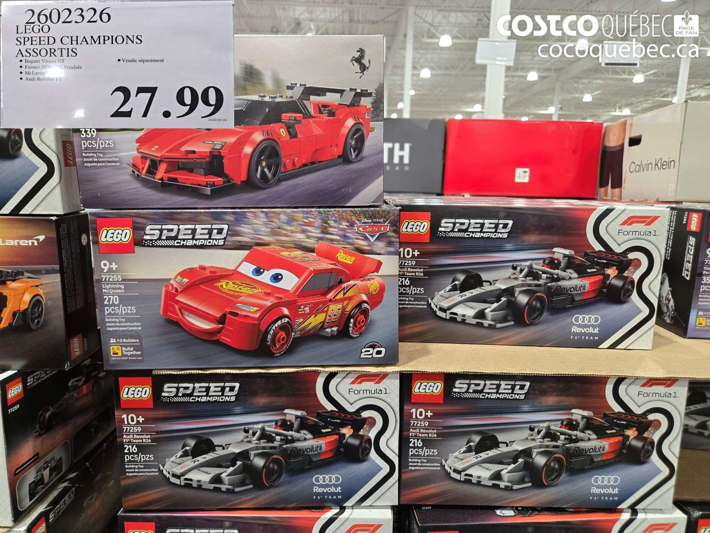 2602326 LEGO SPEED CHAMPIONS ASSORTIS $27.99