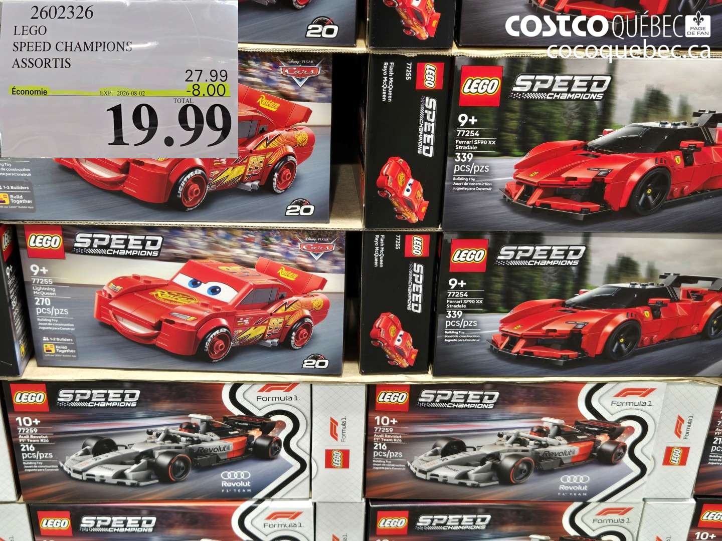 2602326 LEGO SPEED CHAMPIONS ASSORTIS ($8.00 INSTANT SAVINGS EXPIRES ON 2026-08-02) $19.99