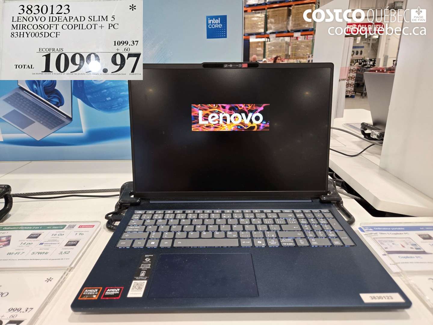 3830123 LENOVO IDEAPAD SLIM 5 MIRCOSOFT COPILOT+ PC 83HY005DCF $1099.97