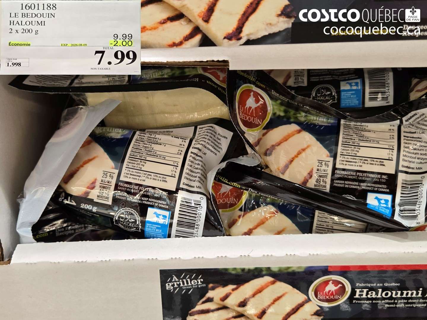 1601188 LE BEDOUIN HALOUMI ($2.00 INSTANT SAVINGS EXPIRES ON 2026-08-09) $7.99