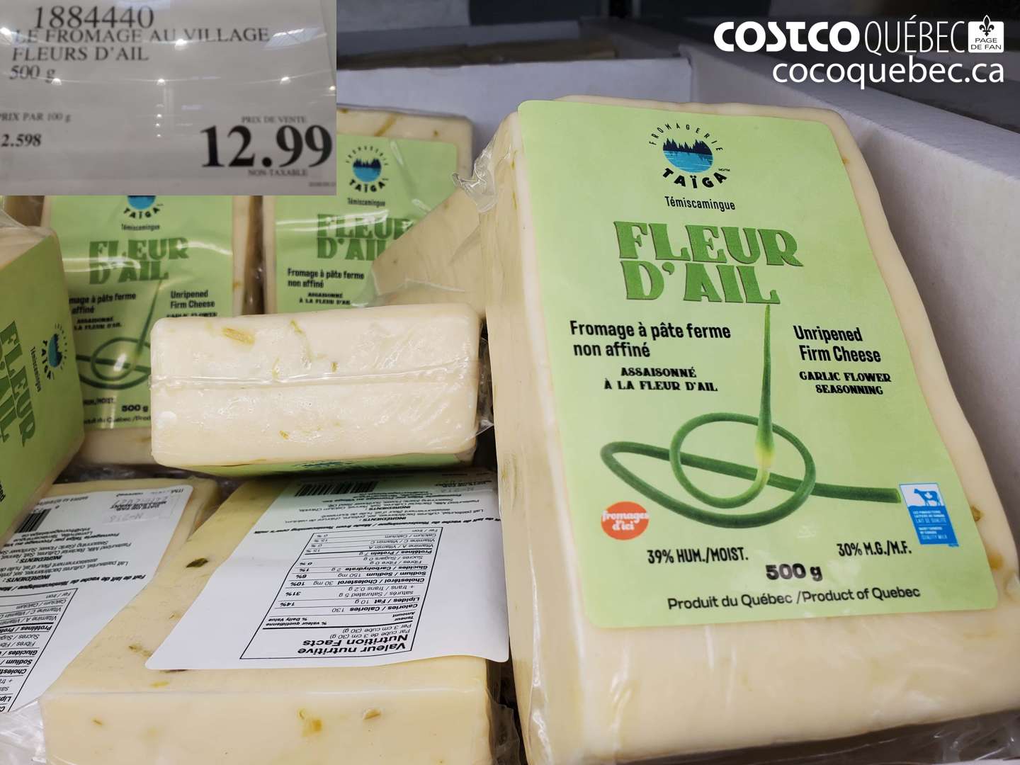 1884440 LE FROMAGE AU VILLAGE FLEURS D'AIL 500 G $12.99