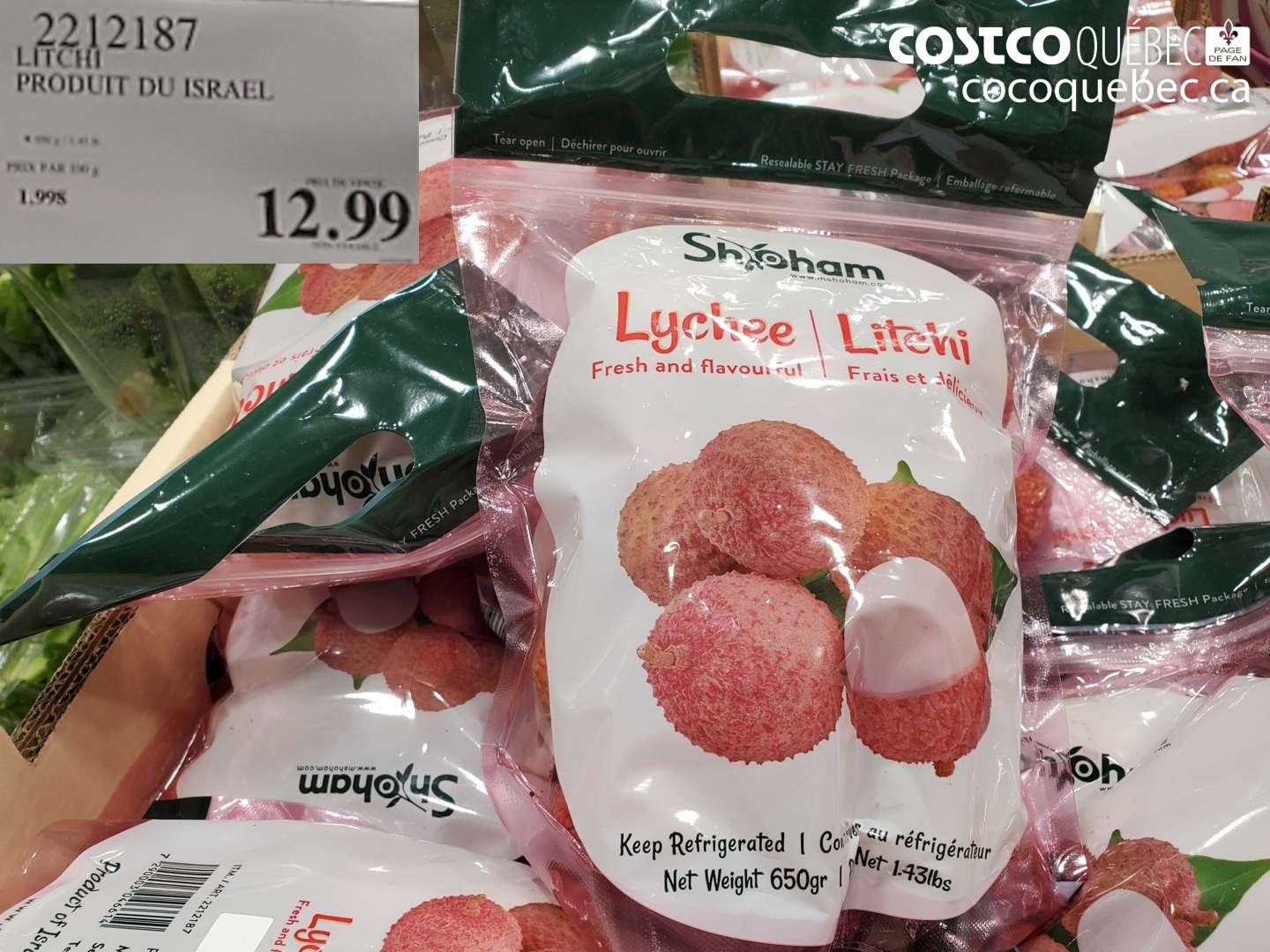 2212187 LITCHI PRODUIT DU ISRAEL $12.99