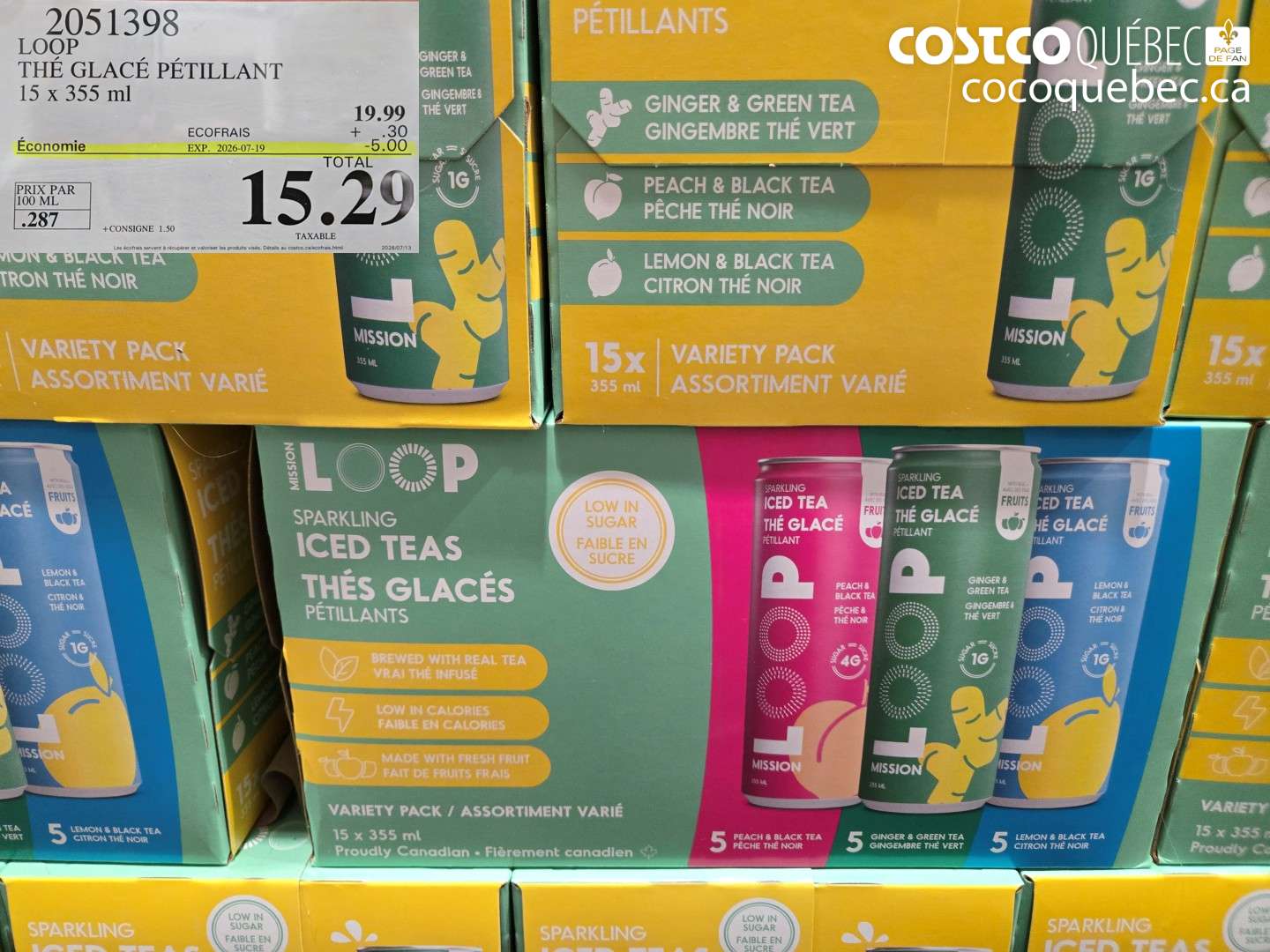 2051398 LOOP THÉ GLACÉ PÉTILLANT ($5.00 INSTANT SAVINGS EXPIRES ON 2026-07-19) $15.29