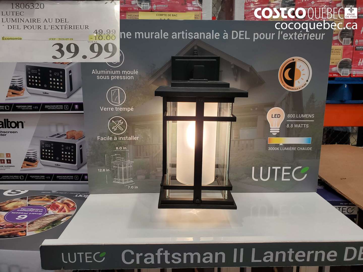 1806320 LUTEC LUMINAIRE AU DEL ($10.00 INSTANT SAVINGS EXPIRES ON 2026-07-19) $39.99