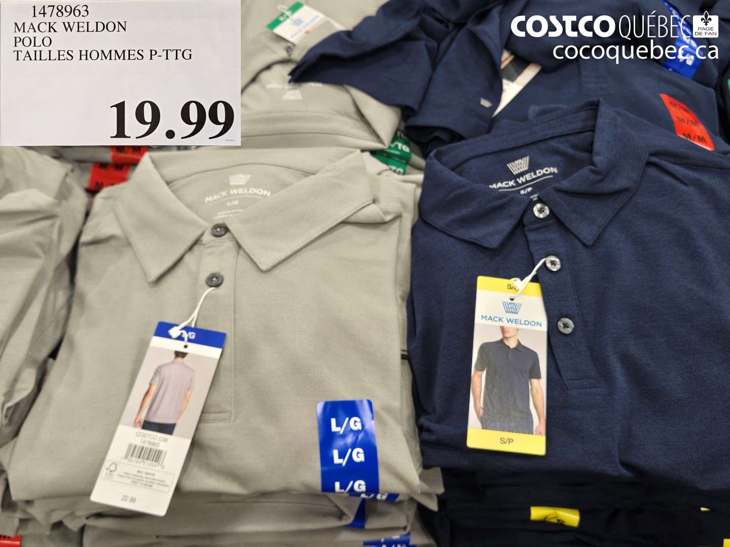 1478963 MACK WELDON POLO TAILLES HOMMES P-TTG $19.99