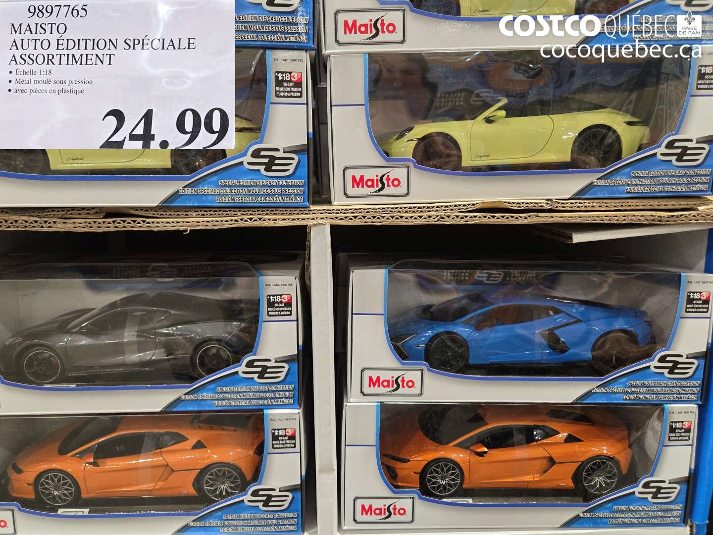 9897765 MAISTO AUTO ÉDITION SPÉCIALE ASSORTIMENT $24.99