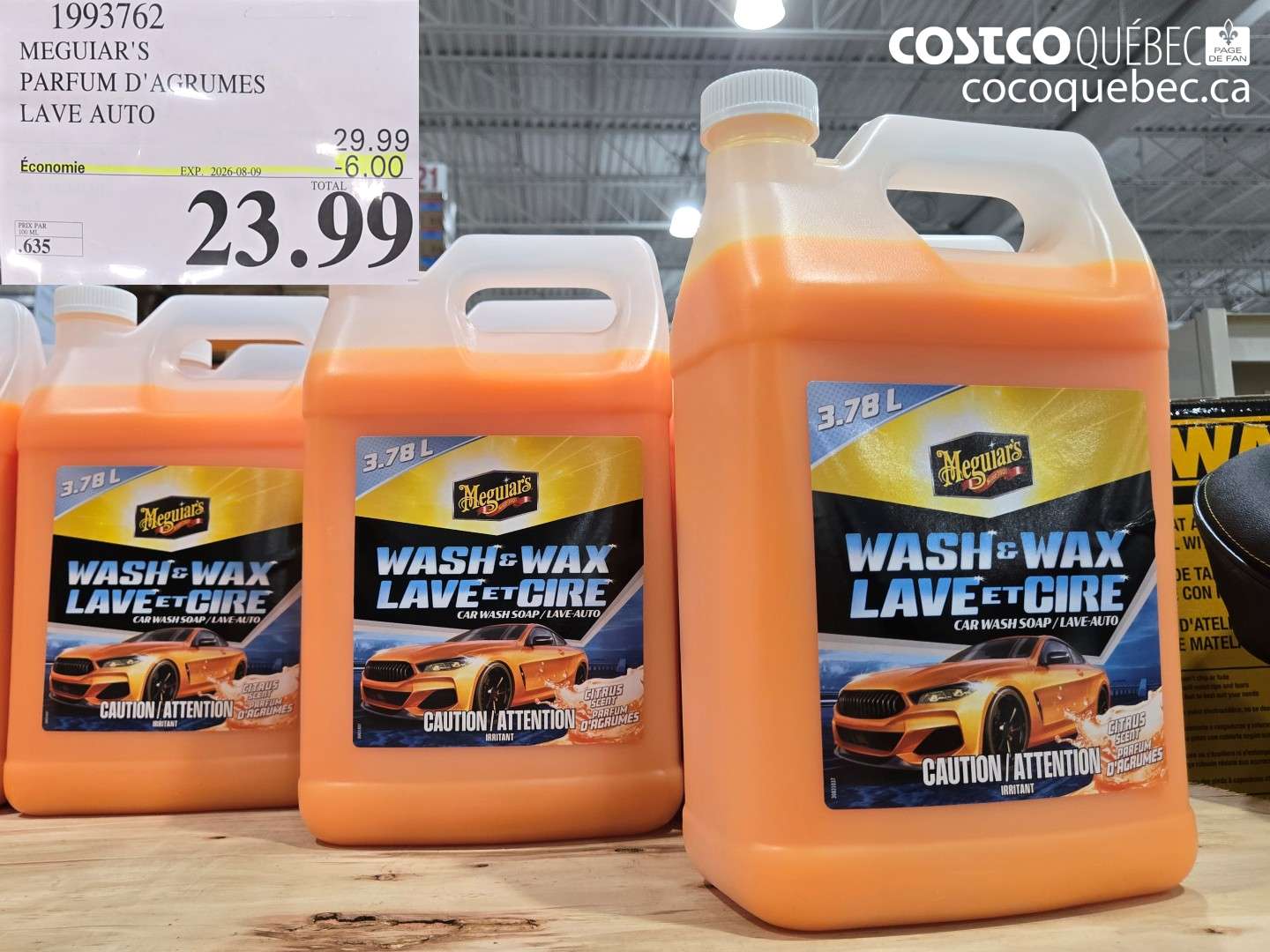 1993762 MEGUIAR'S PARFUM D'AGRUMES LAVE AUTO ($6.00 INSTANT SAVINGS EXPIRES ON 2026-08-09) $23.99