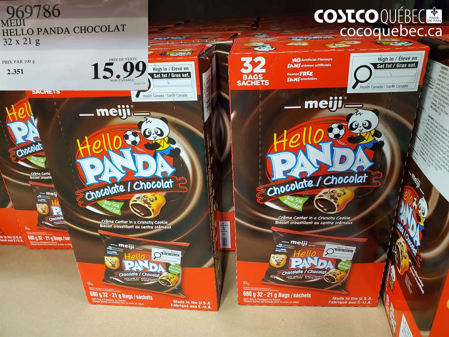 969786 MEIJI HELLO PANDA CHOCOLAT 32 X 21 G $15.99