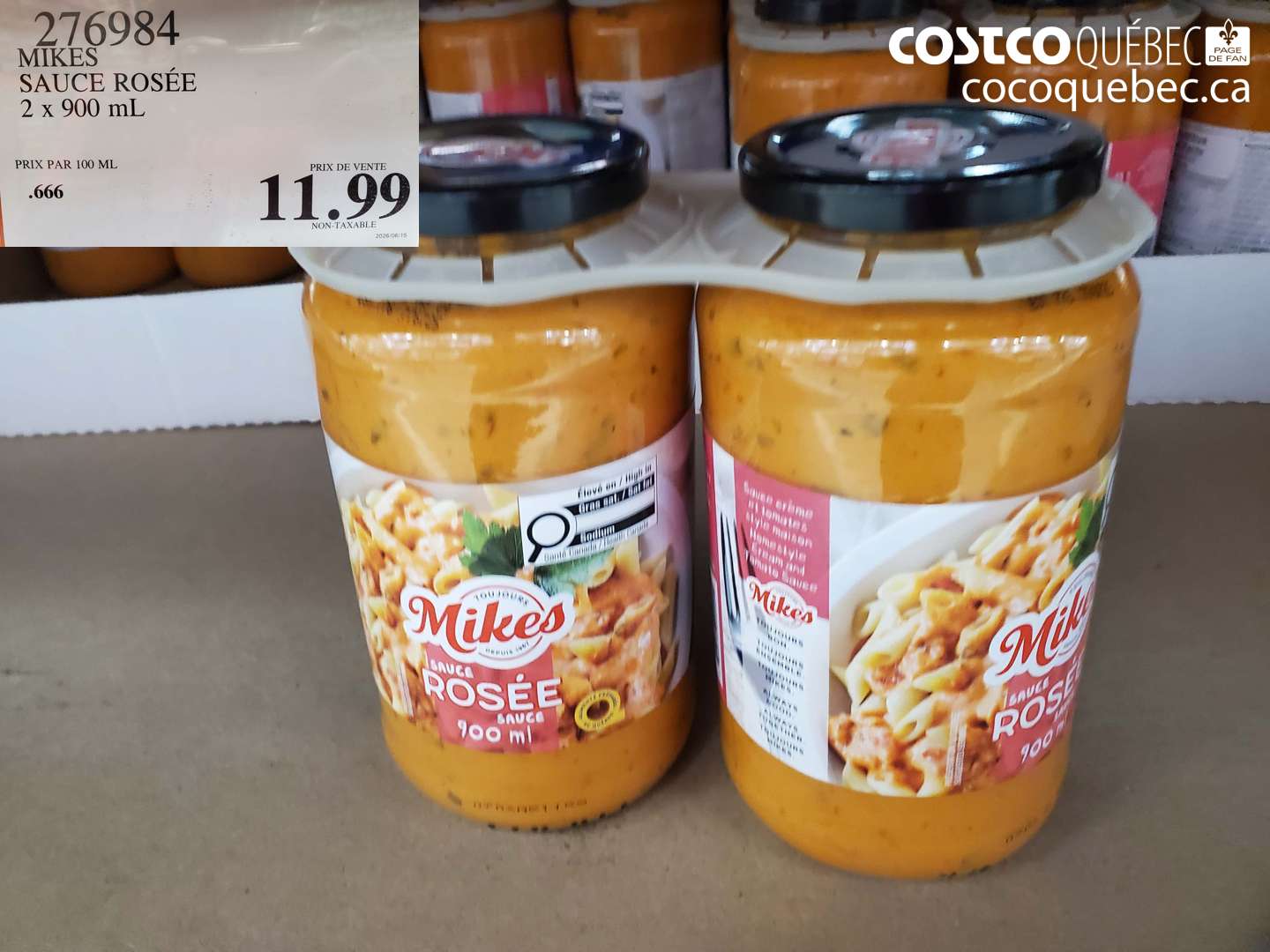 276984 MIKES SAUCE ROSÉE 2 X 900 ML $11.99