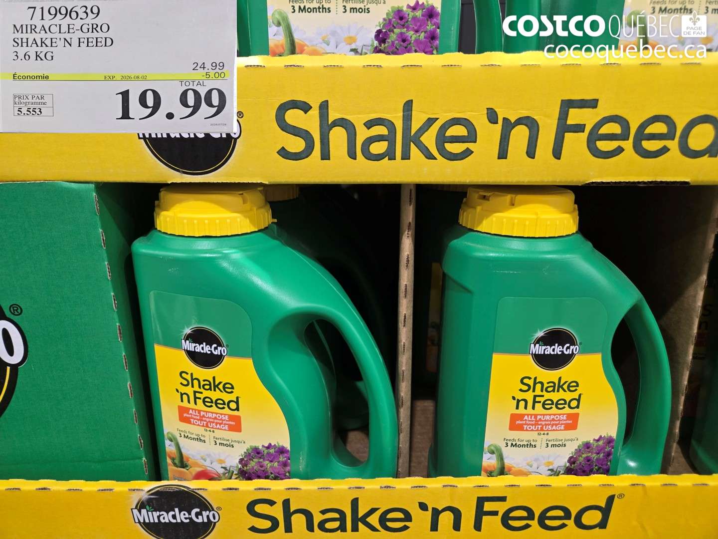 7199639 MIRACLE-GRO SHAKE 'N FEED 3.6 KG ($5.00 INSTANT SAVINGS EXPIRES ON 2026-08-02) $19.99