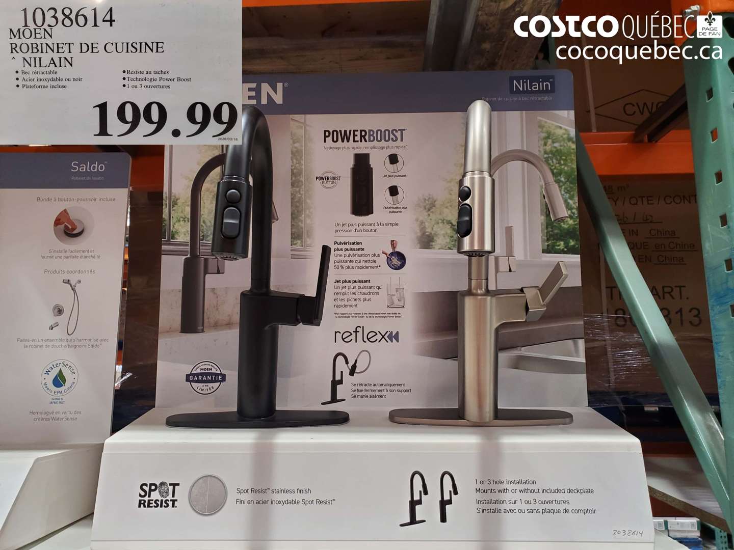 1038614 MOEN ROBINET DE CUISINE NILAIN $199.99