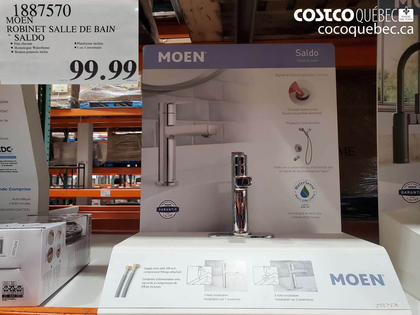 1887570 MOEN ROBINET SALLE DE BAIN SALDO $99.99