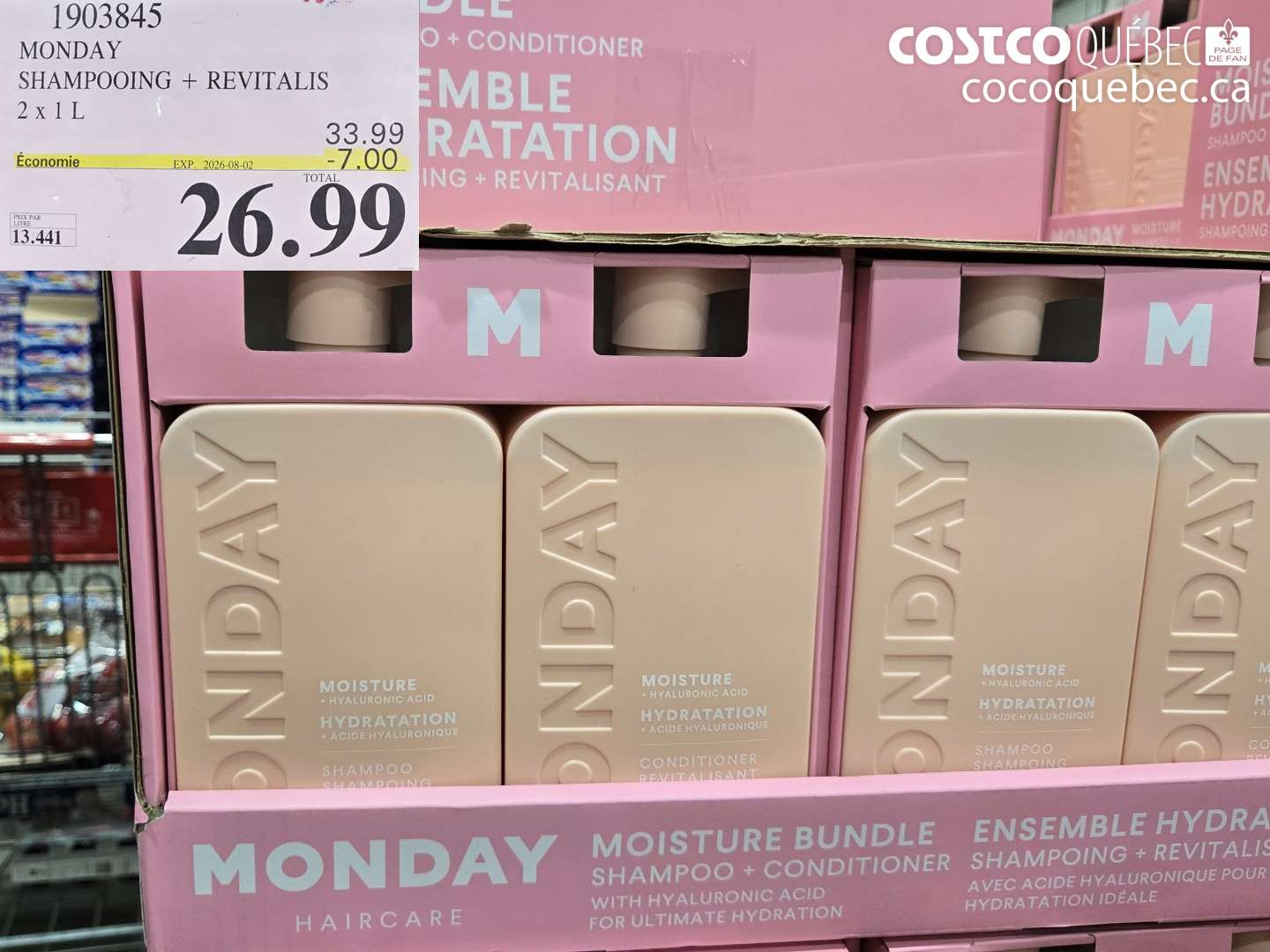1903845 MONDAY SHAMPOOING + REVITALIS ($7.00 INSTANT SAVINGS EXPIRES ON 2026-08-02) $26.99