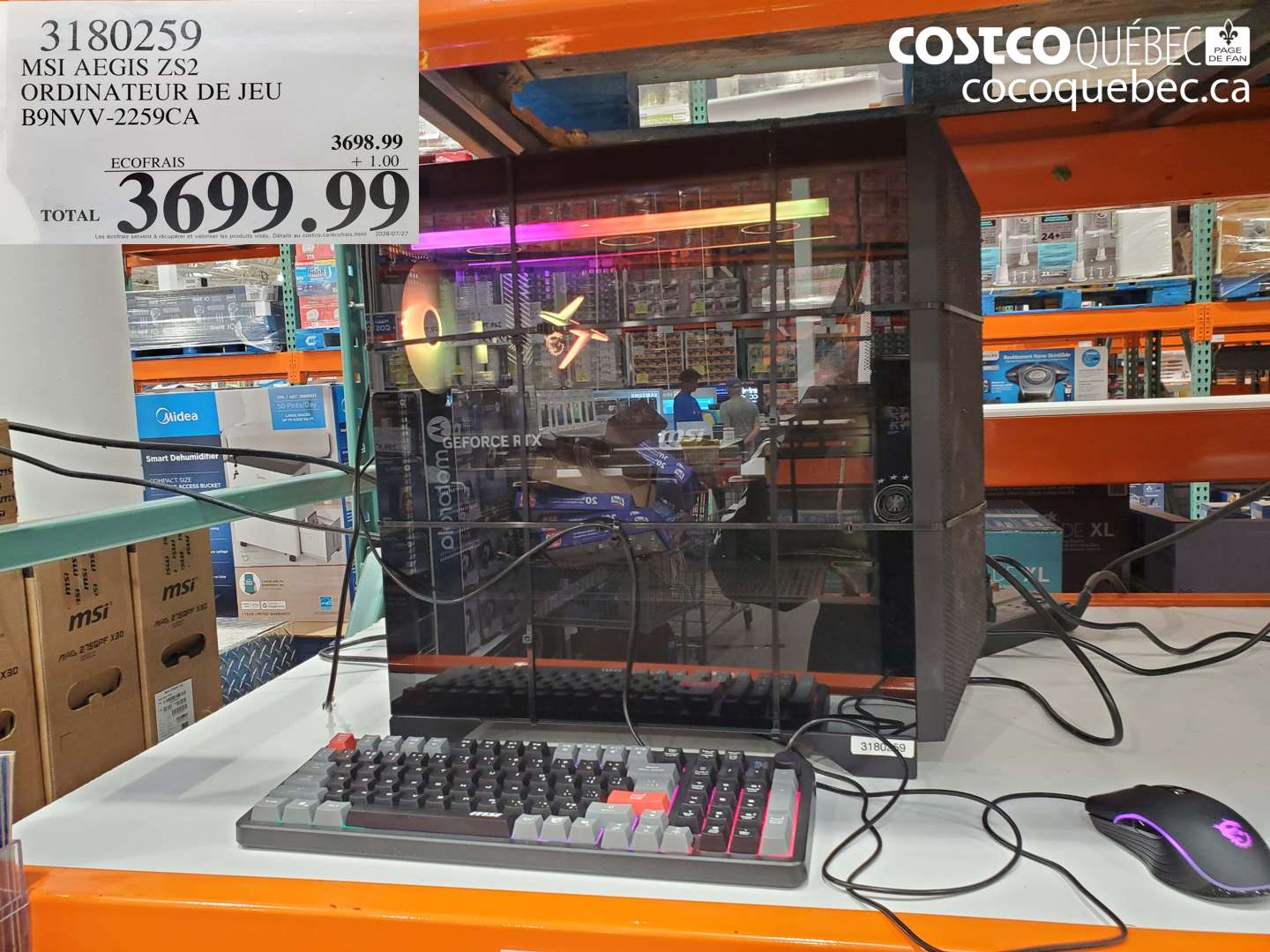 3180259 MSI AEGIS ZS2 ORDINATEUR DE JEU B9NVV-2259CA $3699.99