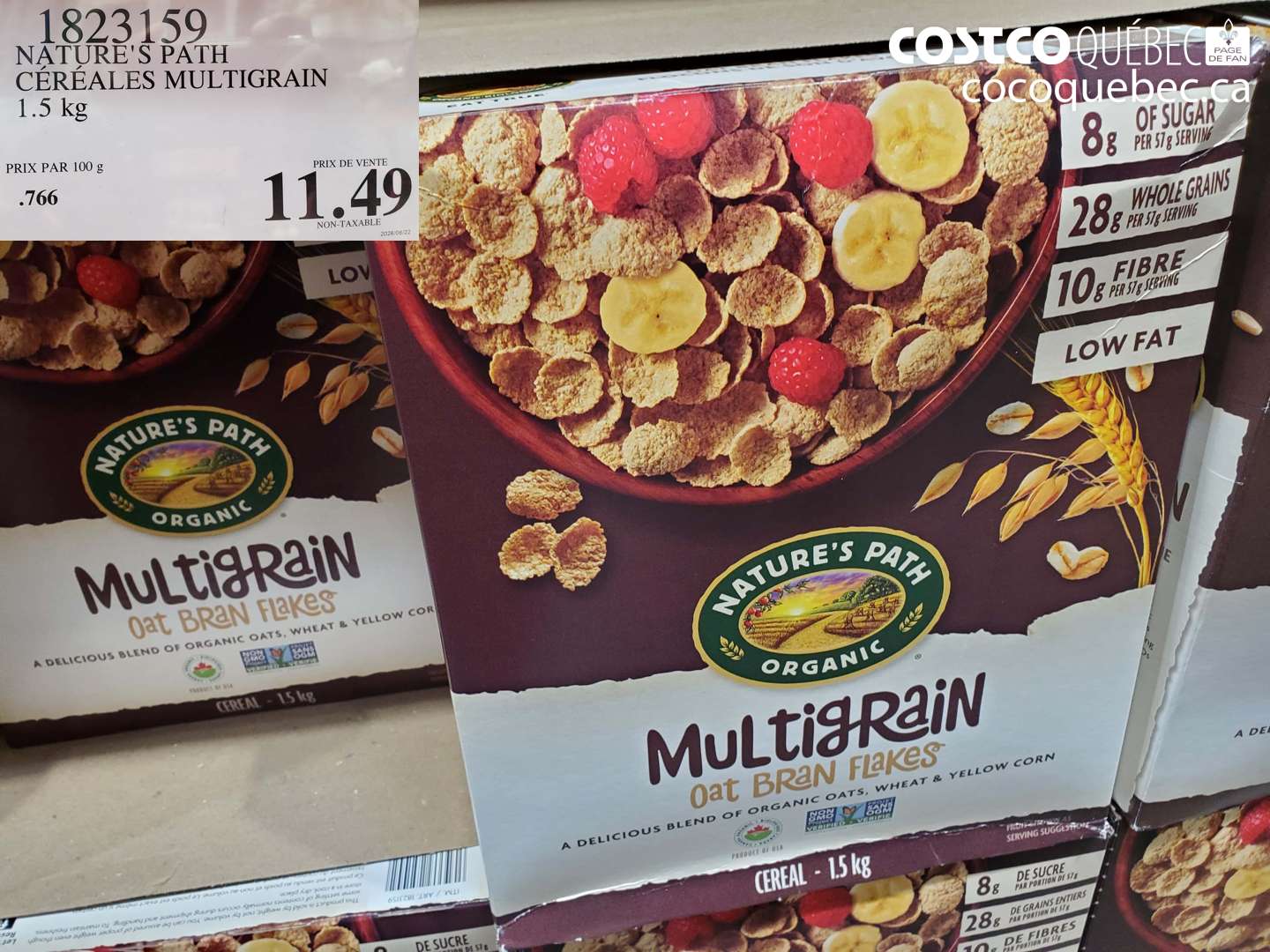 1823159 NATURE'S PATH CÉRÉALES MULTIGRAIN 1.5 KG $11.49