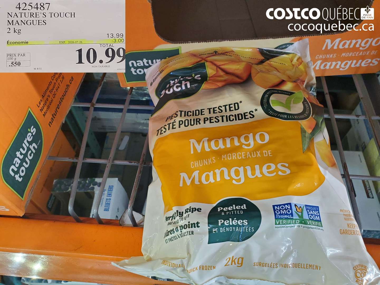 425487 NATURE'S TOUCH MANGUES 2 KG ($3.00 INSTANT SAVINGS EXPIRES ON 2026-07-26) $10.99