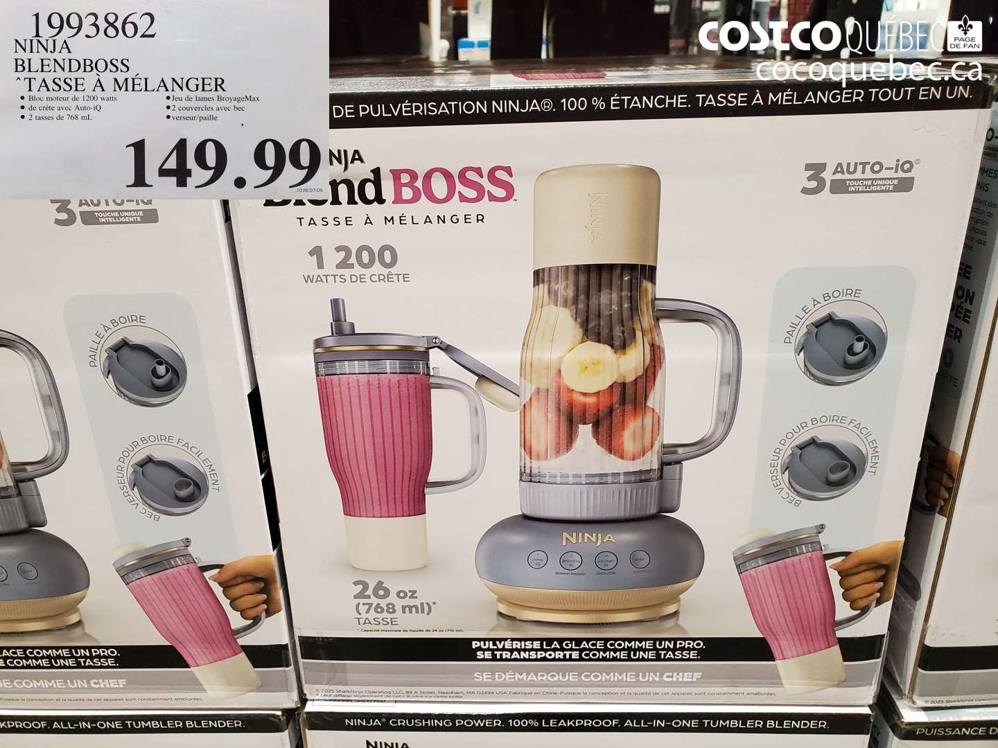 1993862 NINJA BLENDBOSS TASSE À MÉLANGER $149.99