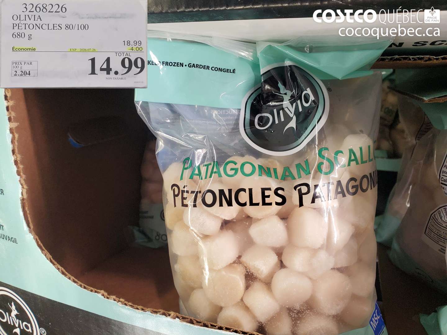 3268226 OLIVIA PÉTONCLES 80/100 680 G ($4.00 INSTANT SAVINGS EXPIRES ON 2026-07-26) $14.99