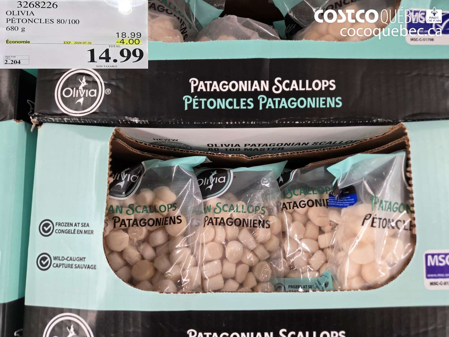 3268226 OLIVIA PÉTONCLES 80/100 680 G ($4.00 INSTANT SAVINGS EXPIRES ON 2026-07-26) $14.99