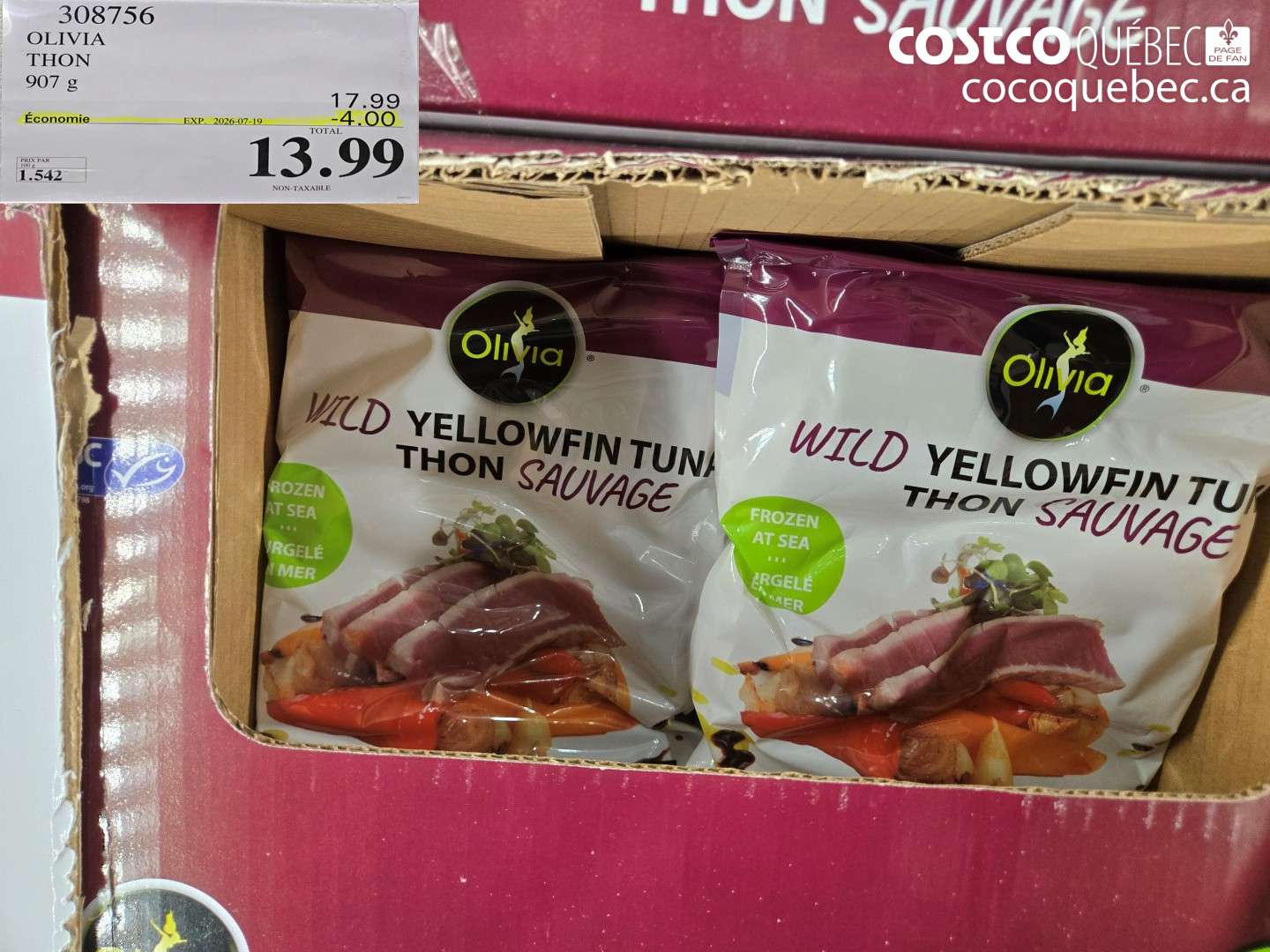 308756 OLIVIA THON 907 G ($4.00 INSTANT SAVINGS EXPIRES ON 2026-07-19) $13.99