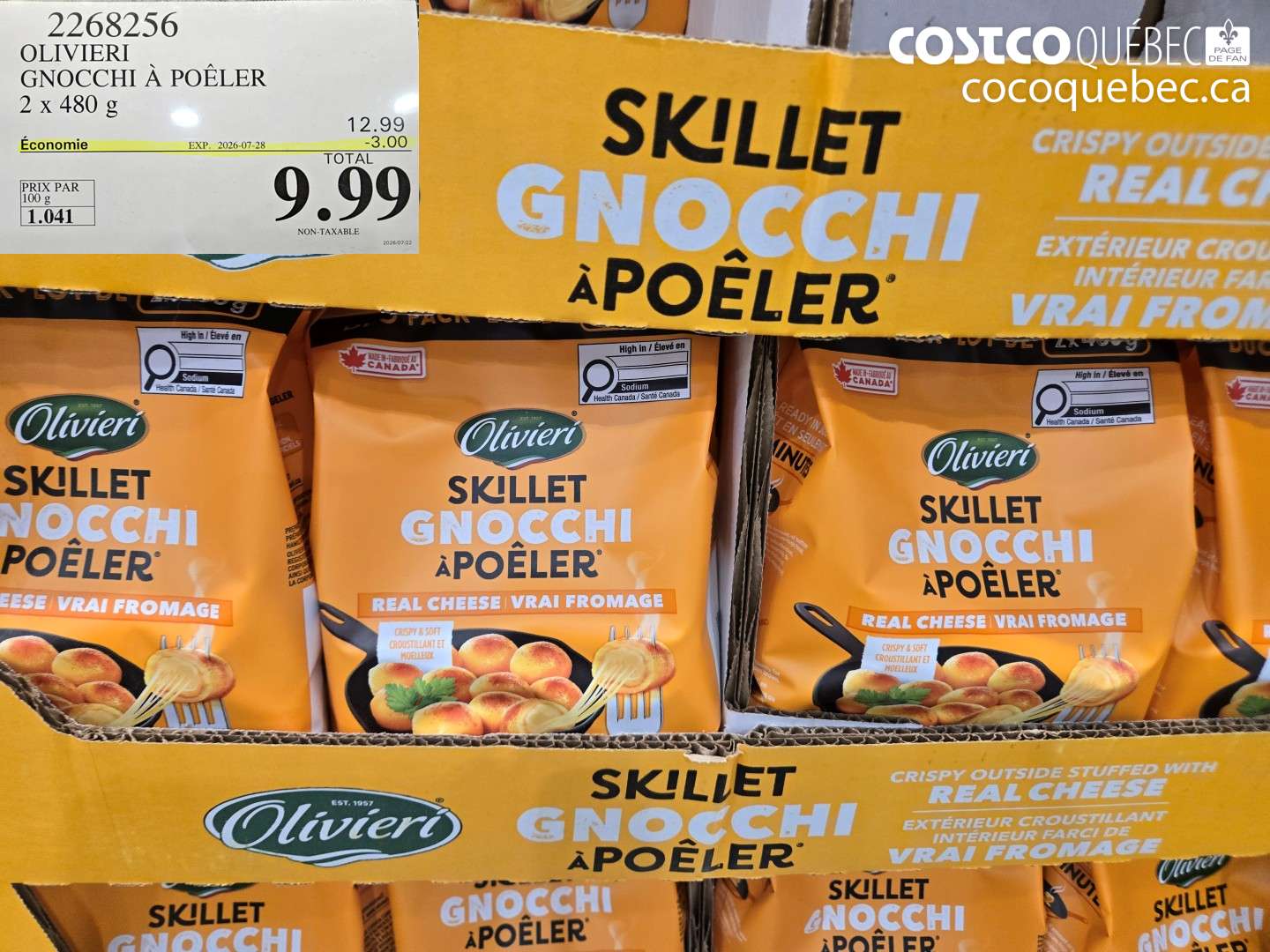 2268256 OLIVIERI GNOCCHI À POÊLER ($3.00 INSTANT SAVINGS EXPIRES ON 2026-07-28) $9.99