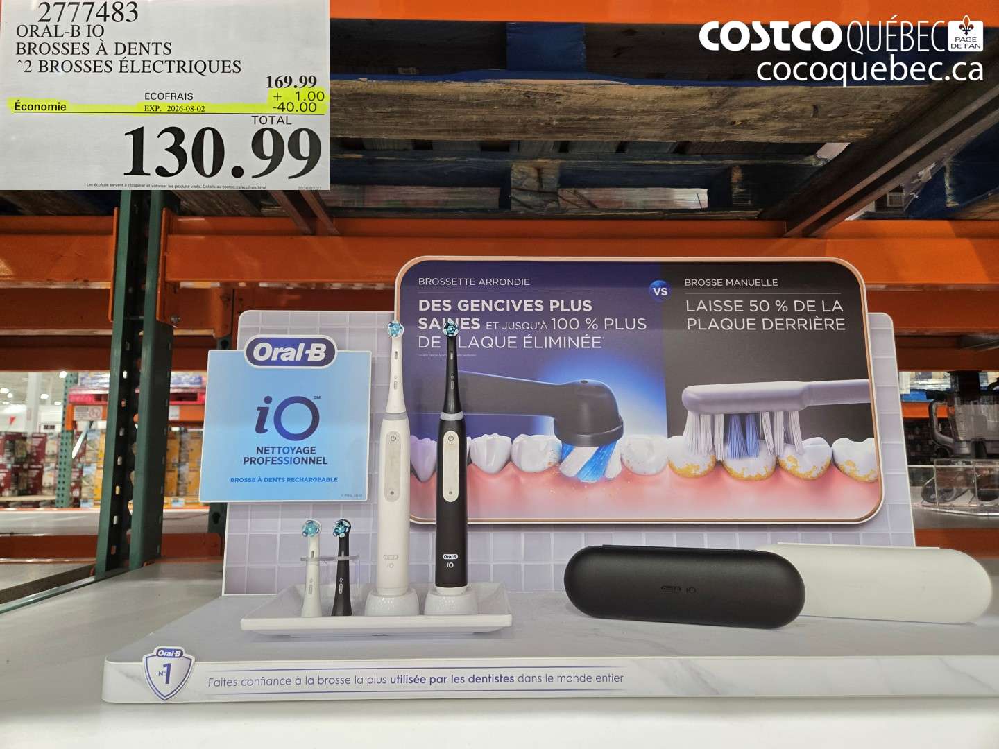 2777483 ORAL-B IO BROSSES À DENTS ($40.00 INSTANT SAVINGS EXPIRES ON 2026-08-02) $130.99
