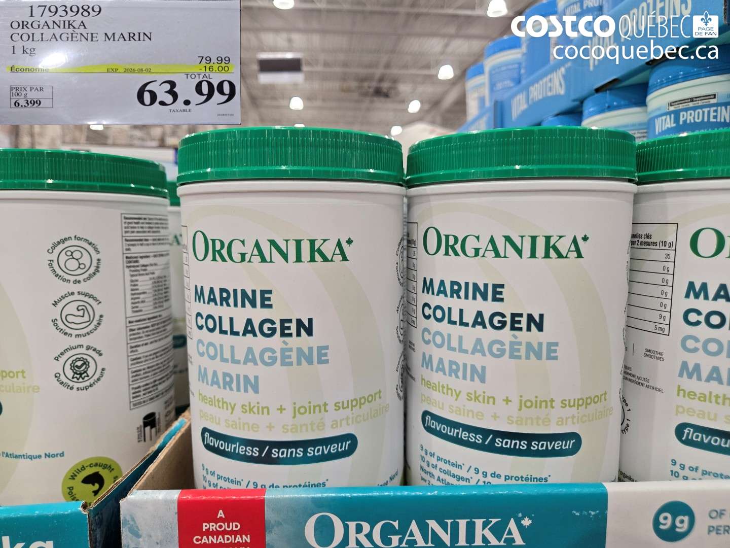 1793989 ORGANIKA COLLAGÈNE MARIN ($16.00 INSTANT SAVINGS EXPIRES ON 2026-08-02) $63.99