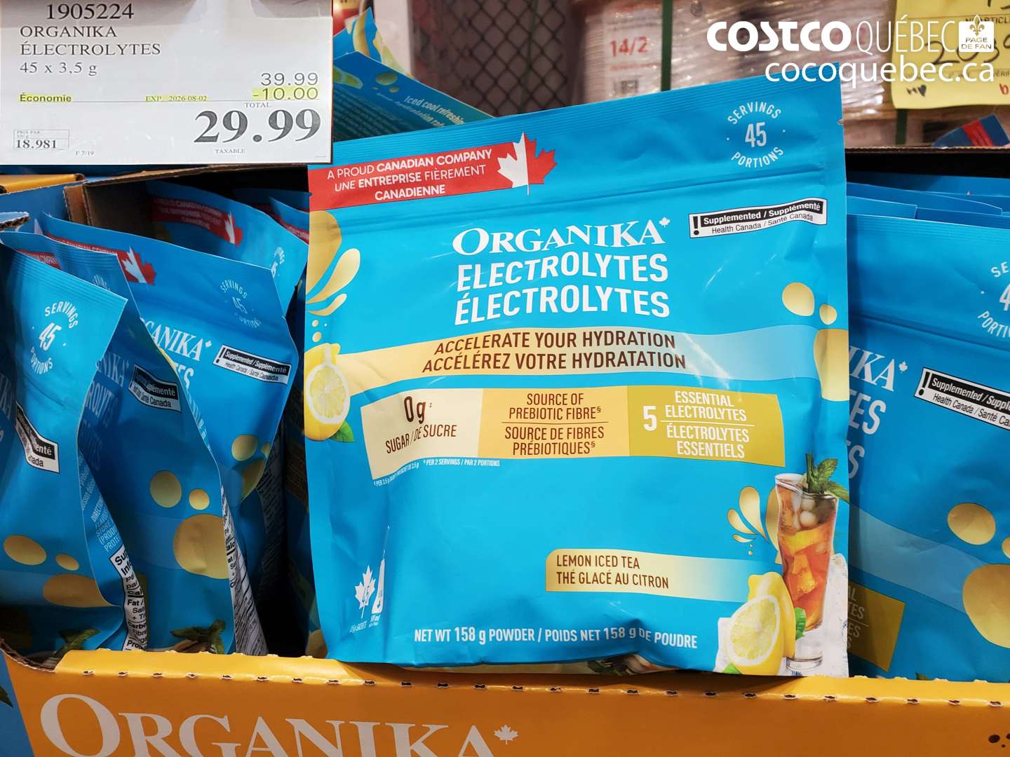 1905224 ORGANIKA ELECTROLYTES 45 x 3.5 G ($10.00 INSTANT SAVINGS EXPIRES ON 2026-08-02) $29.99