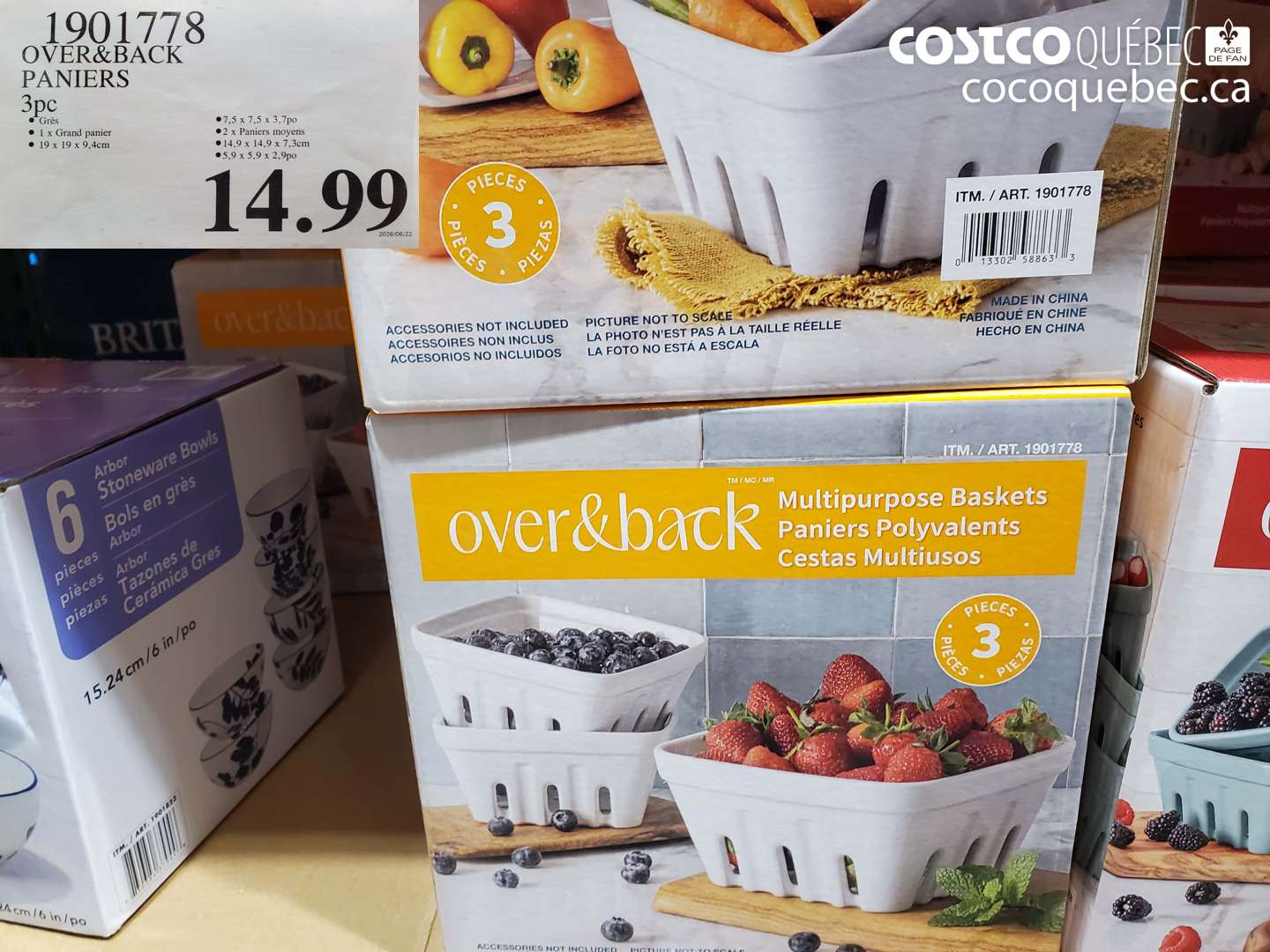 1901778 OVER&BACK PANIERS 3PC $14.99