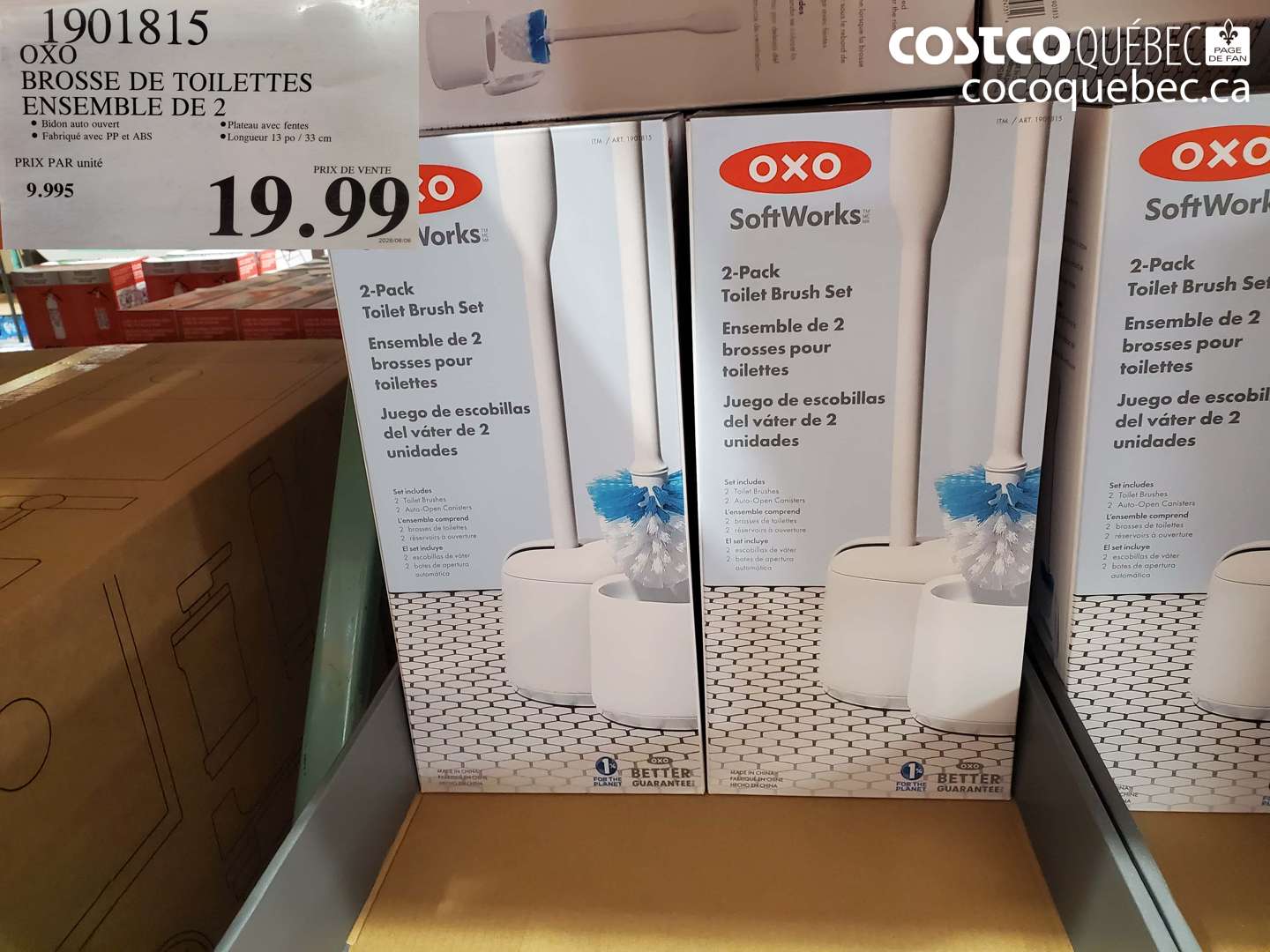 1901815 OXO BROSSE DE TOILETTES ENSEMBLE DE 2 $19.99