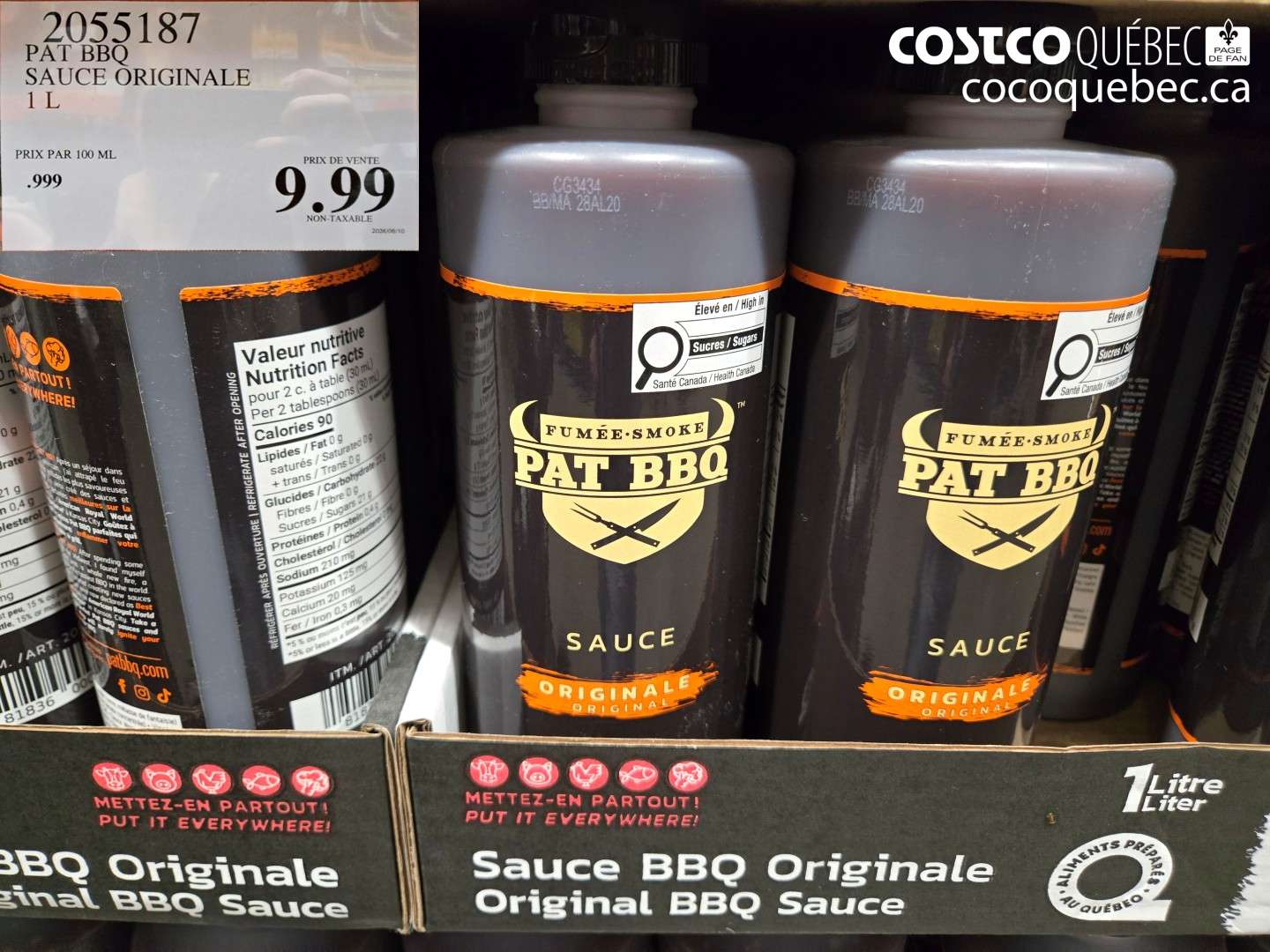2055187 PAT BBQ SAUCE ORIGINALE $9.99