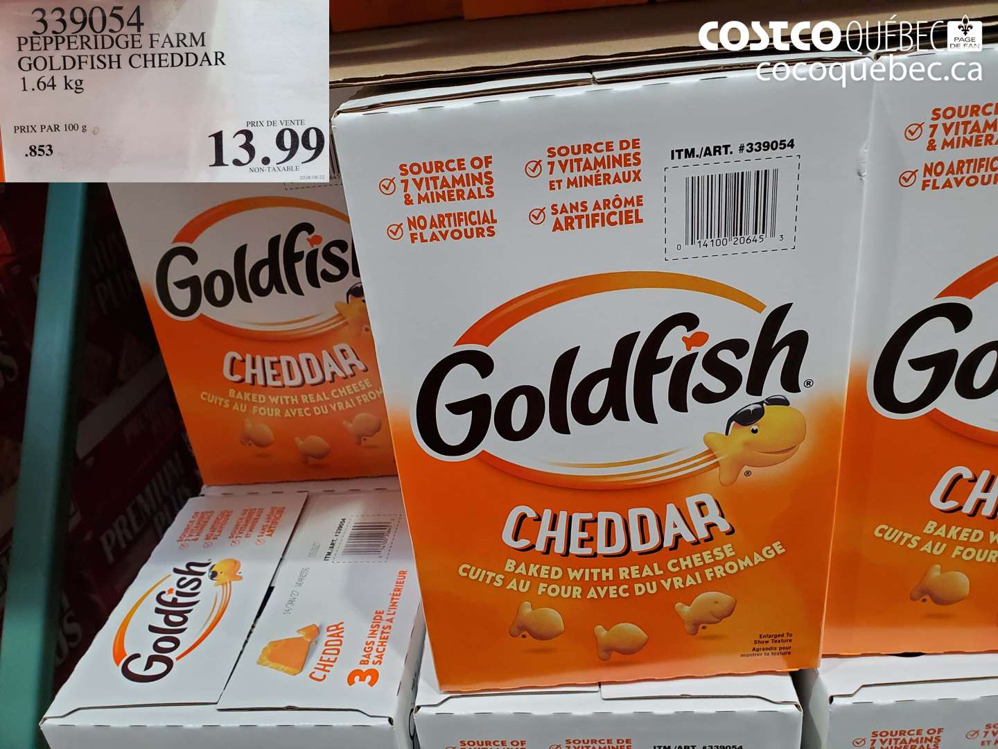 339054 PEPPERIDGE FARM GOLDFISH CHEDDAR 1.65 KG $13.99