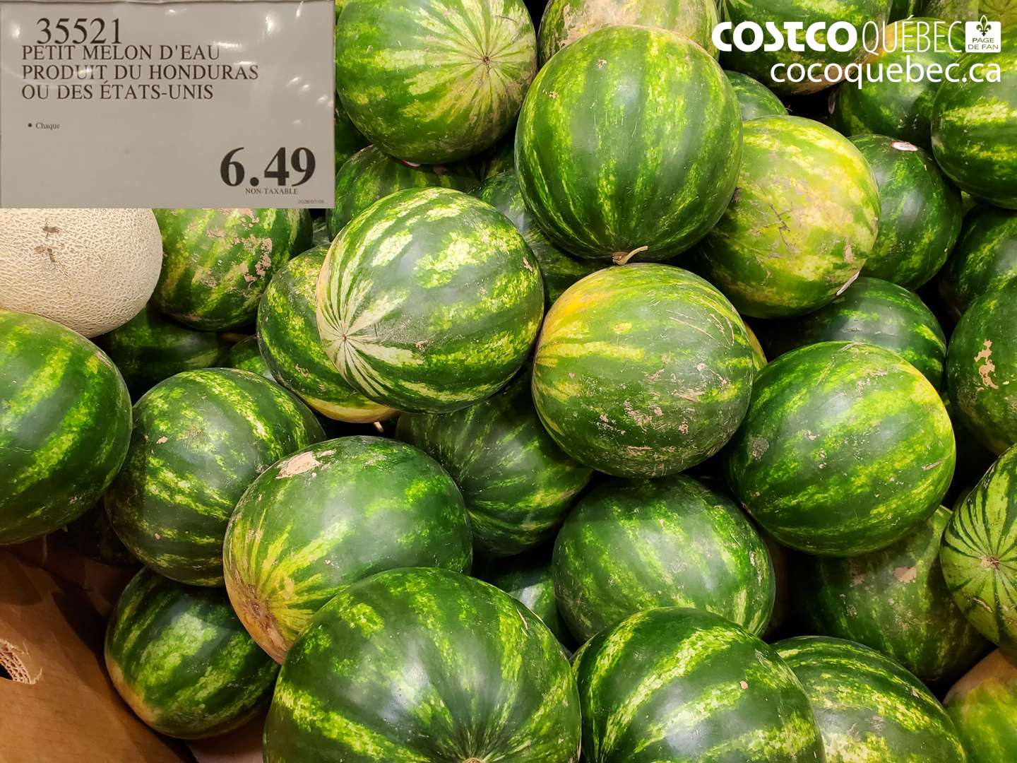 35521 PETIT MELON D'EAU PRODUIT DU HONDURAS OU DES ÉTATS-UNIS $6.49