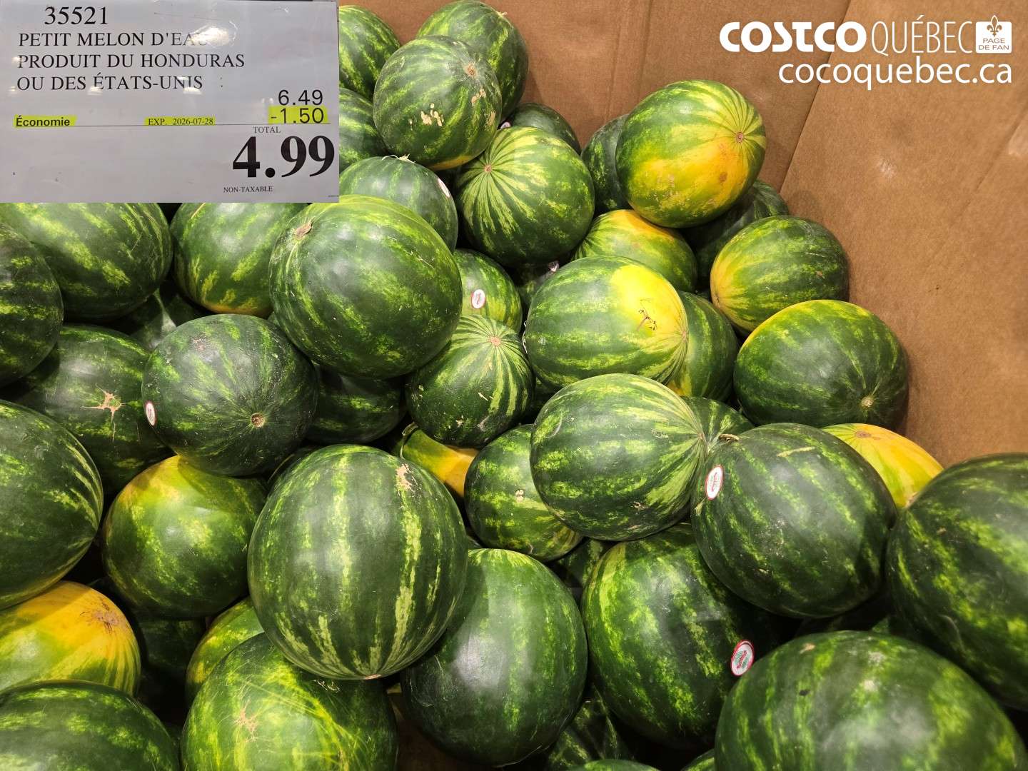 35521 PETIT MELON D'EAU PRODUIT DU HONDURAS OU DES ÉTATS-UNIS ($1.50 INSTANT SAVINGS EXPIRES ON 2026-07-28) $4.99