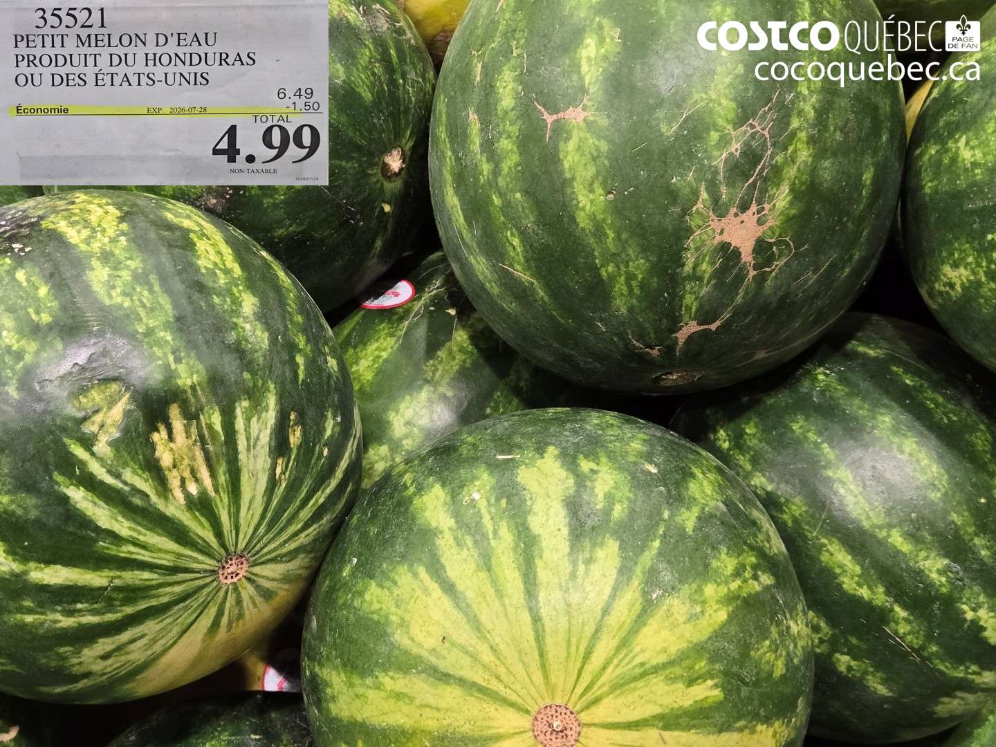 35521 PETIT MELON D'EAU PRODUIT DU HONDURAS OU DES ÉTATS-UNIS ($1.50 INSTANT SAVINGS EXPIRES ON 2026-07-28) $4.99