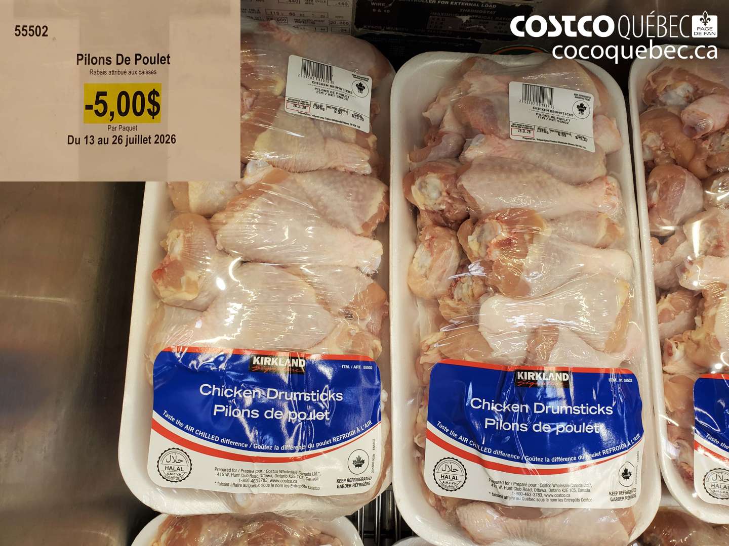 55502 PILONS DE POULET ($5.00 INSTANT SAVINGS EXPIRES ON 2026-07-26)