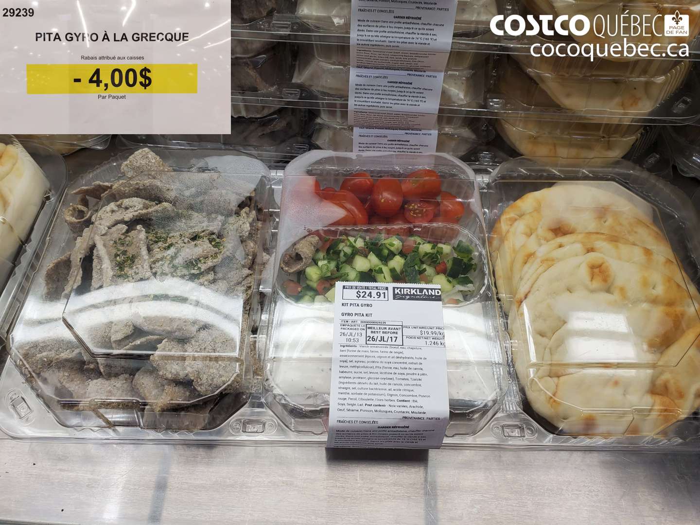 29239 PITA GYRO À LA GRECQUE ($4.00 INSTANT SAVINGS)