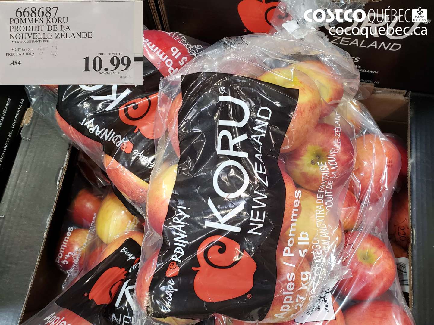 668687 POMMES KORU PRODUIT DE LA NOUVELLE ZÉLANDE $10.99